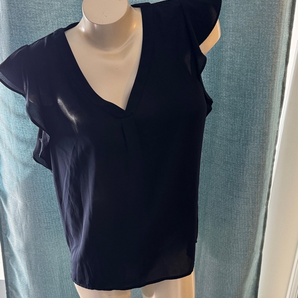 Philosophy Black V-Neck Blouse